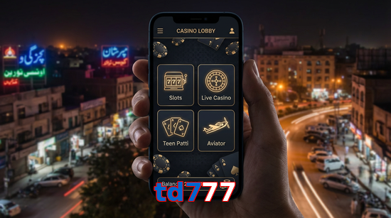 Main screen of Td777 app page for PK players
